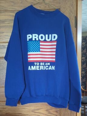 Franklin Proud to Be an American Graphic Crewneck Sweatshirt Fourth Of July